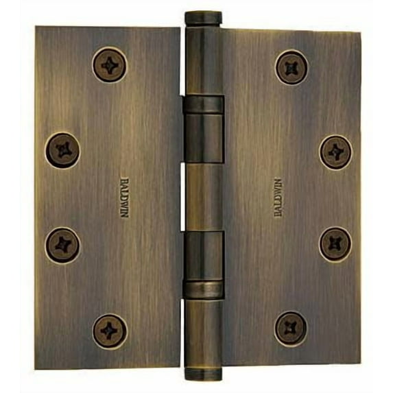 Baldwin 1041050I 4 x 4 in. Ball Bearing Hinge, Satin Brass & Black