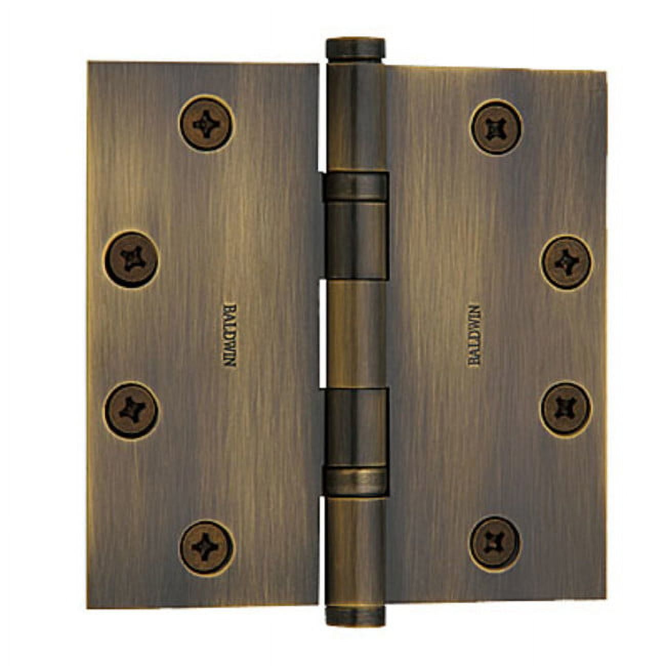 Antique Brass 4 x 4 Inch Ball Bearing Cabinet Hinge