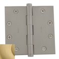 thumbnail image 1 of Baldwin  1045.I  Plain Bearing  Mortise Hinge  Door Hinge  4 1/2 x 4 1/2  ;Satin Brass, 1 of 1