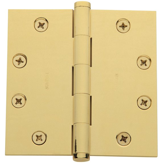 Baldwin 1045003I 4.5 x 4.5 in. Square Corner Hinge, Polished Brass