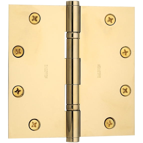 Baldwin 1051003I 5 x 5 in. Ball Bearing Hinge, Lifetime Polished Brass