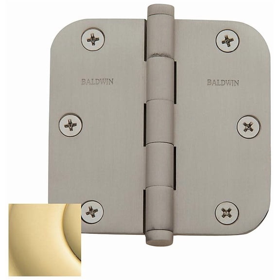Baldwin 1135.I 3-1/2" Wide Plain Bearing 5/8" Radius Corner Mortise Door Hinge From The