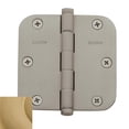 thumbnail image 1 of Baldwin 1135034I 3.5 x 3.5 in. Corner Hinge 0.625 in. Radius, Unlacquered Vintage Brass, 1 of 1