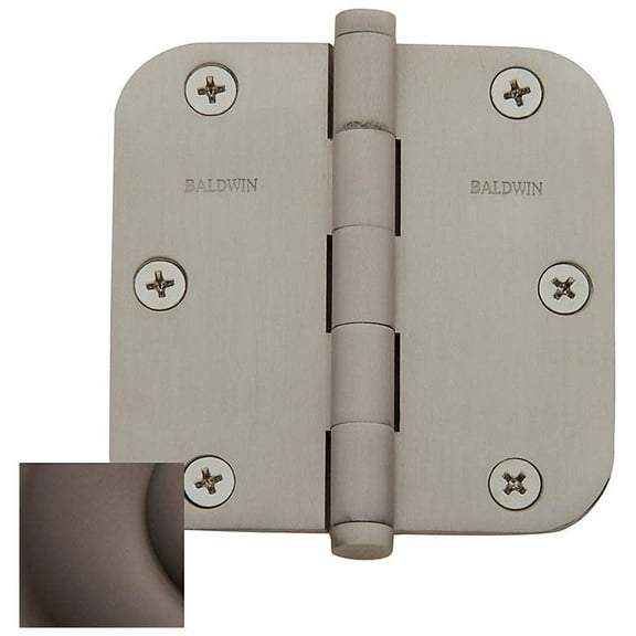 Baldwin 1135.I 3-1/2" Wide Plain Bearing 5/8" Radius Corner Mortise Door Hinge From The
