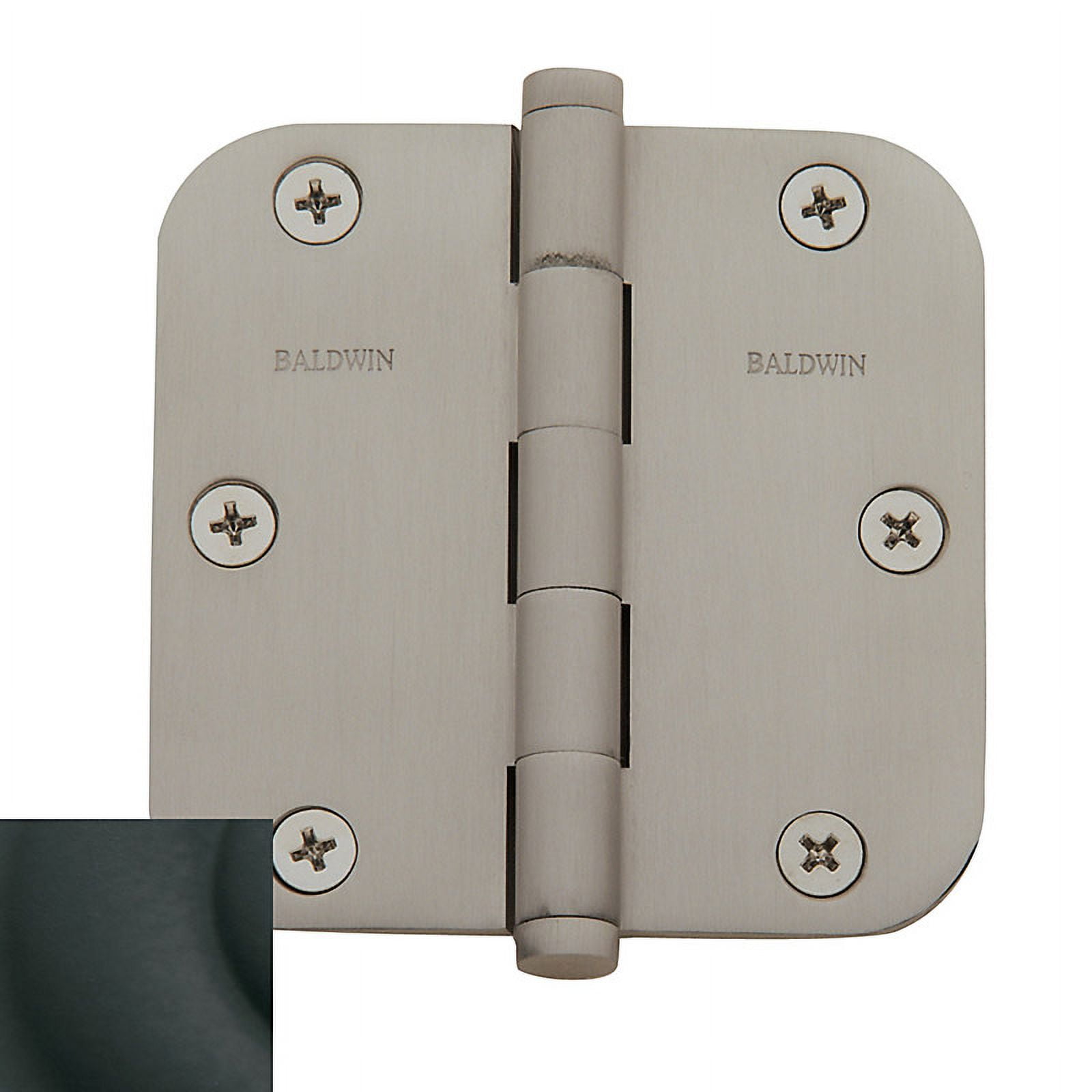 Baldwin Satin Black Brass Single Door Hinge, 3.5"