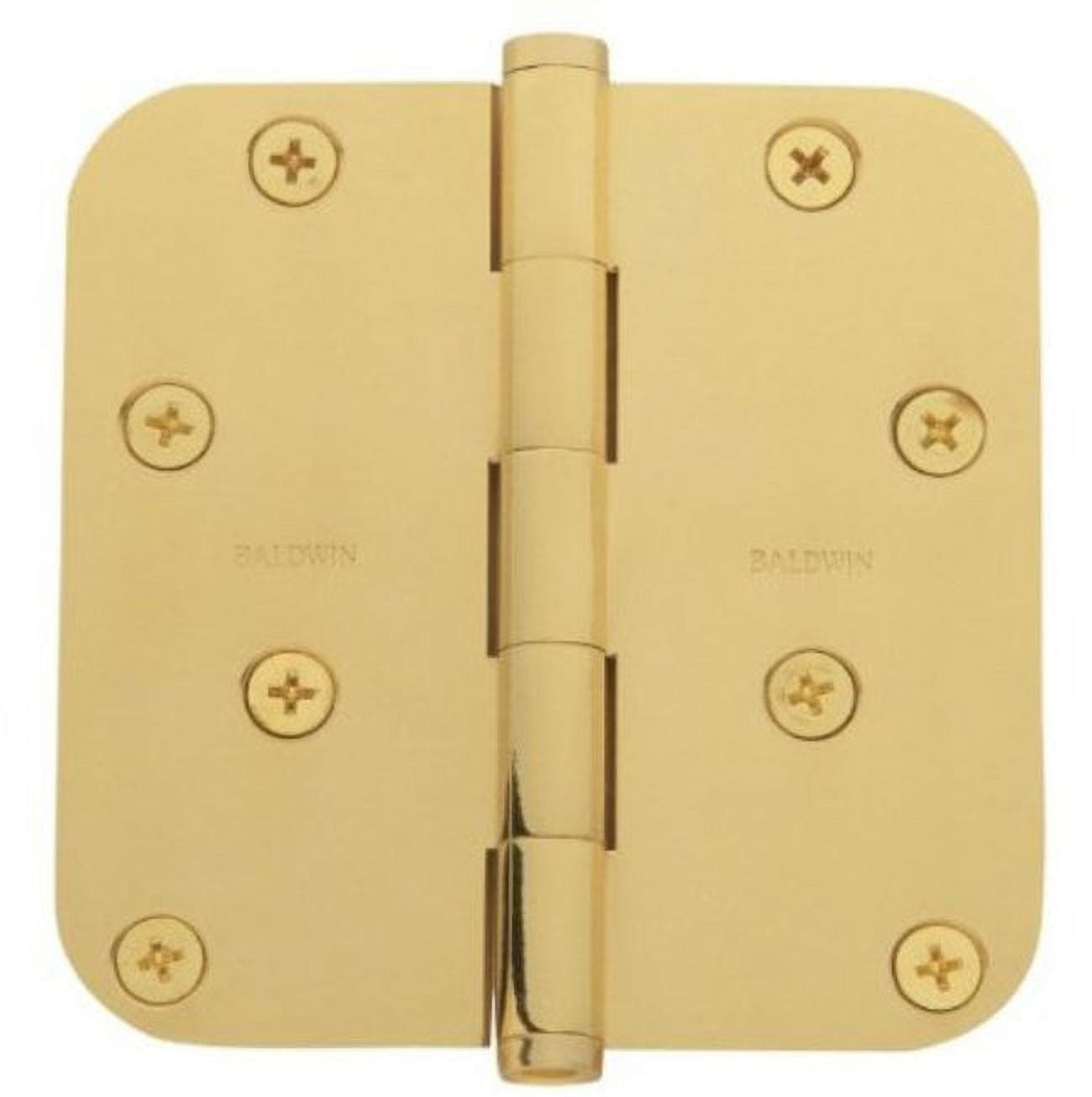 Baldwin Lifetime Polished Brass 4" x 4" Door Hinge