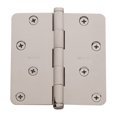 thumbnail image 1 of Baldwin 1140140I 4 x 4 in. Radius Mortise Corner Hinge, Bright Nickel, 1 of 1