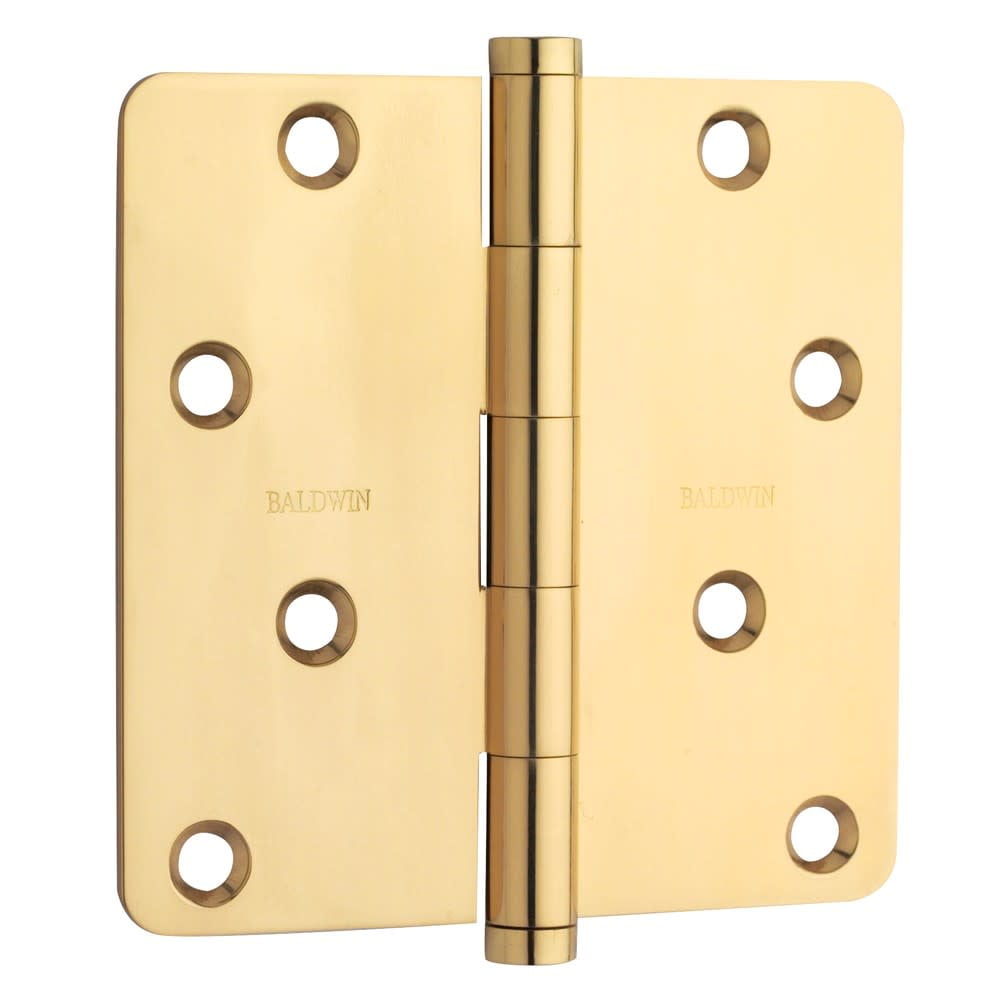 Lifetime Polished Brass 4" x 4" Traditional Cabinet Hinge