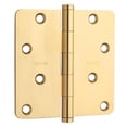 thumbnail image 1 of Baldwin 1440030I 0.25 in. Radius Corner Hinge, Polished Brass, 1 of 7