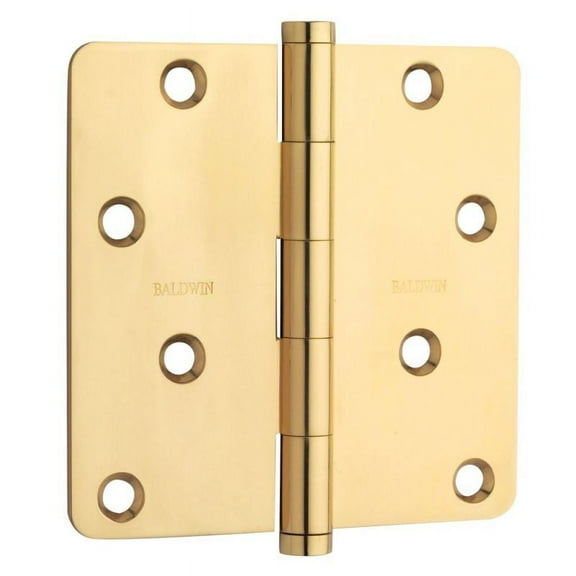 Baldwin 1440033I 0.25 in. Radius Corner Hinge, Vintage Brass - 4 x 4 in.