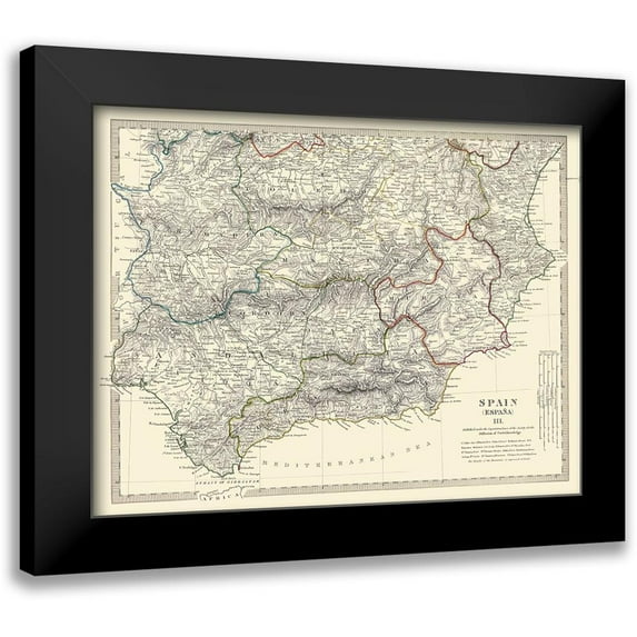 Baldwin 14x12 Black Modern Framed Museum Art Print Titled - Spain 3 - Baldwin 1831