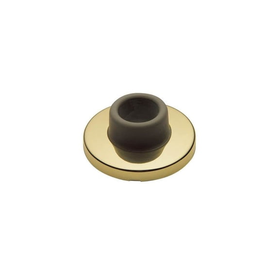 Baldwin 4293190 2-3/8" Diameter Concave Wall Mounted Flush Bumper - Black