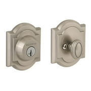 Baldwin 380 Arched Sgl Cyl Deadbolt Featuring Smartkey in SN
