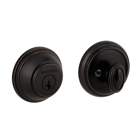 Baldwin 380 Round Sgl Cyl Deadbolt Featuring Smartkey in VB