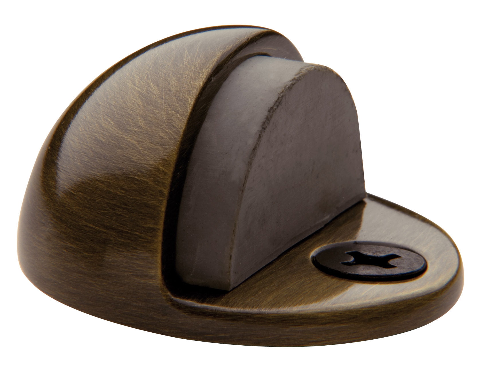 Satin Brass Black Half Dome Magnetic Floor Door Stop