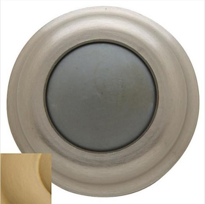 Baldwin 4015 1 Inch Diameter Convex Wall Mounted Flush Bumper, Vintage Brass