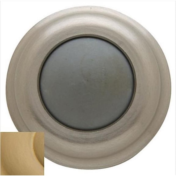 Baldwin 4015 1 Inch Diameter Convex Wall Mounted Flush Bumper, Vintage Brass