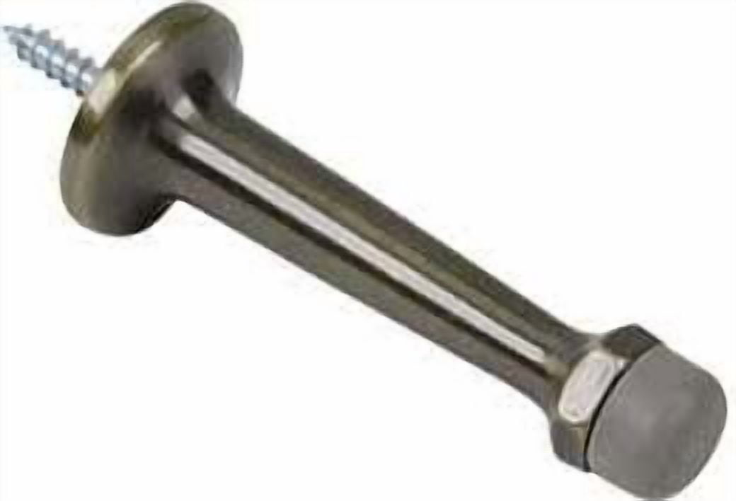 Baldwin 4050050 Wall Door Bumper, Satin Brass & Black