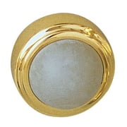 Baldwin 4252050 Wall Flush Bumper, Satin Brass & Black