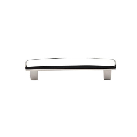 Baldwin 4357140 4 in. Center to Center Severin Fayerman Cabinet Pull, Polished Nickel