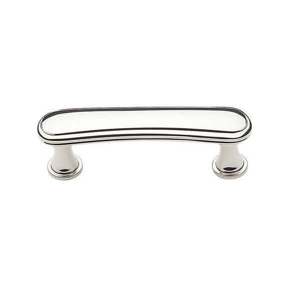 Baldwin 4366140 3 in. Severin Fayerman Pull, Polished Nickel