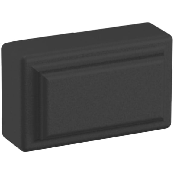 Baldwin 4425.Bin Raised 1-1/2" Rectangular Cabinet Knob From The Estate Collection - Black