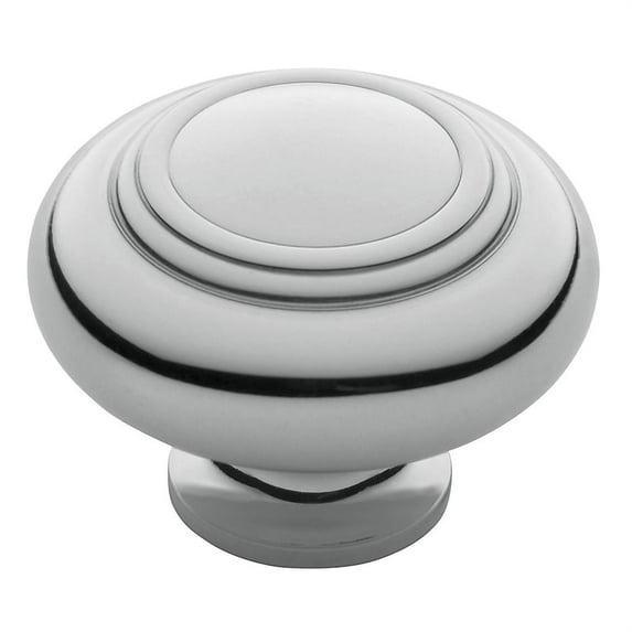 Baldwin 4447260 1-1/2" Ring Deco Knob Bright Chrome Finish