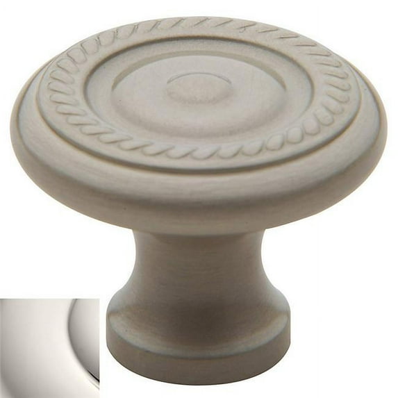 Baldwin 4645140 1.25 in. dia. Rope Cabinet Knob, Polished Nickel