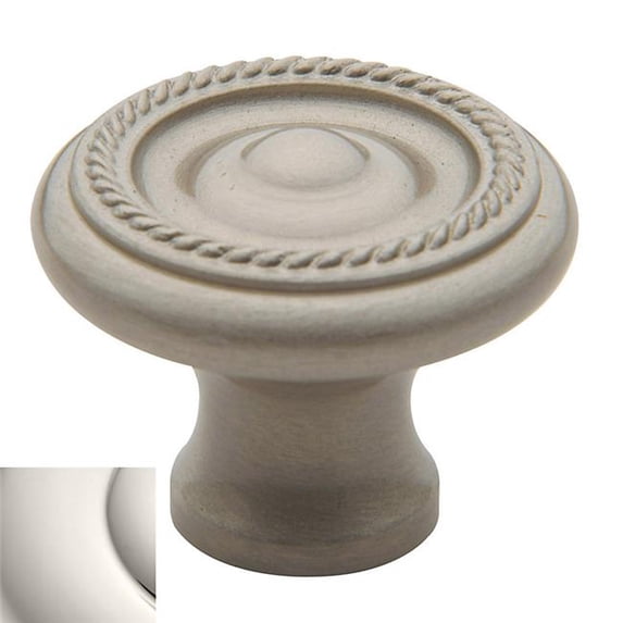 Baldwin 4646140 1.5 in. Rope Cabinet Knob - Polished Nickel