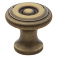 thumbnail image 1 of Baldwin 4650050 1 in. Colonial Cabinet Knob - Satin Brass & Black, 1 of 1