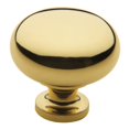 thumbnail image 1 of Baldwin 4708030 1.5 in. dia. Classic Cabinet Knob, Polished Brass, 1 of 6