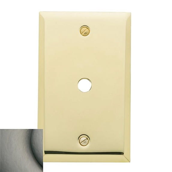 Baldwin 4764151 Cable Cover Plate, Beveled Edge Switch Plate - Antique Nickel