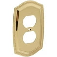 thumbnail image 1 of Baldwin 4789030 Rope Design Double Outlet Solid Brass Switchplate, Polished Brass, 1 of 1