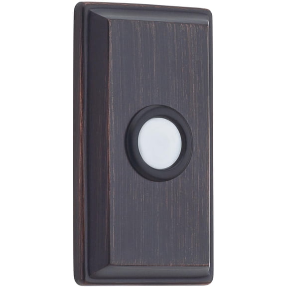 Baldwin 4860112 Baldwin 4860 3" x 1-1/2" Illuminated Rectangular Door Bell from The Estate Collection