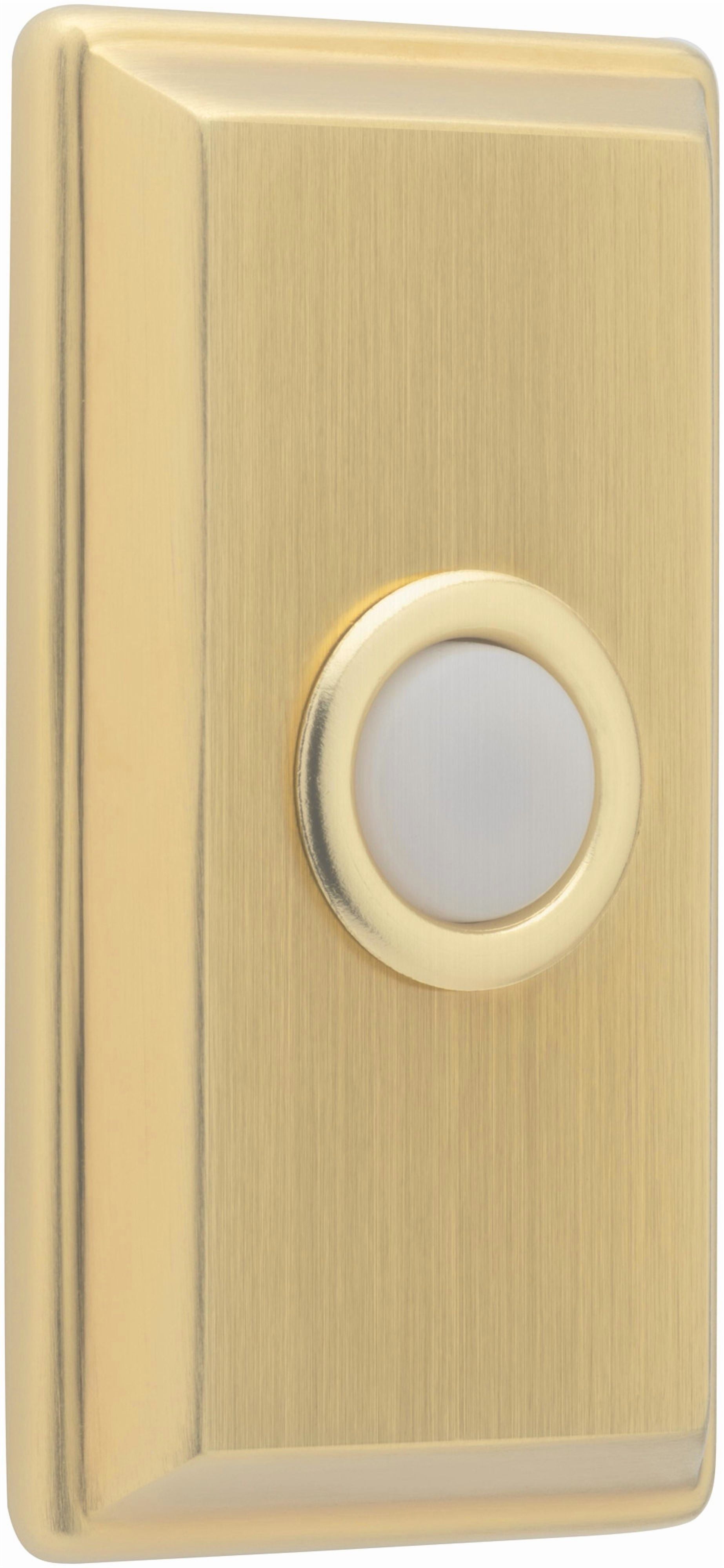 Baldwin 4860044 3" X 1-1/2" Illuminated Rectangular Door Bell From The Estate Collection -