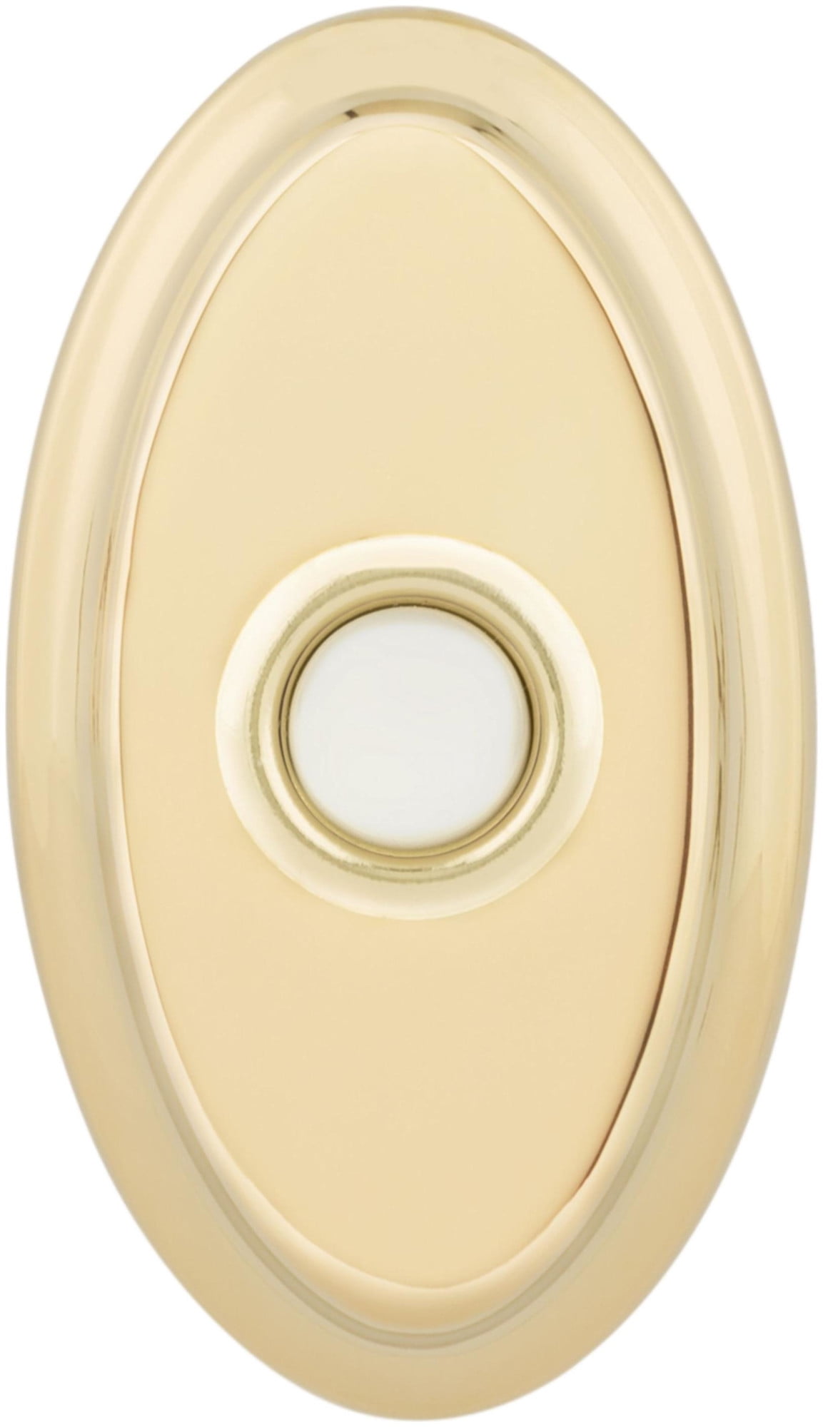 Baldwin 4861003 3" X 2" Illuminated Oval Door Bell From The Estate Collection - Brass