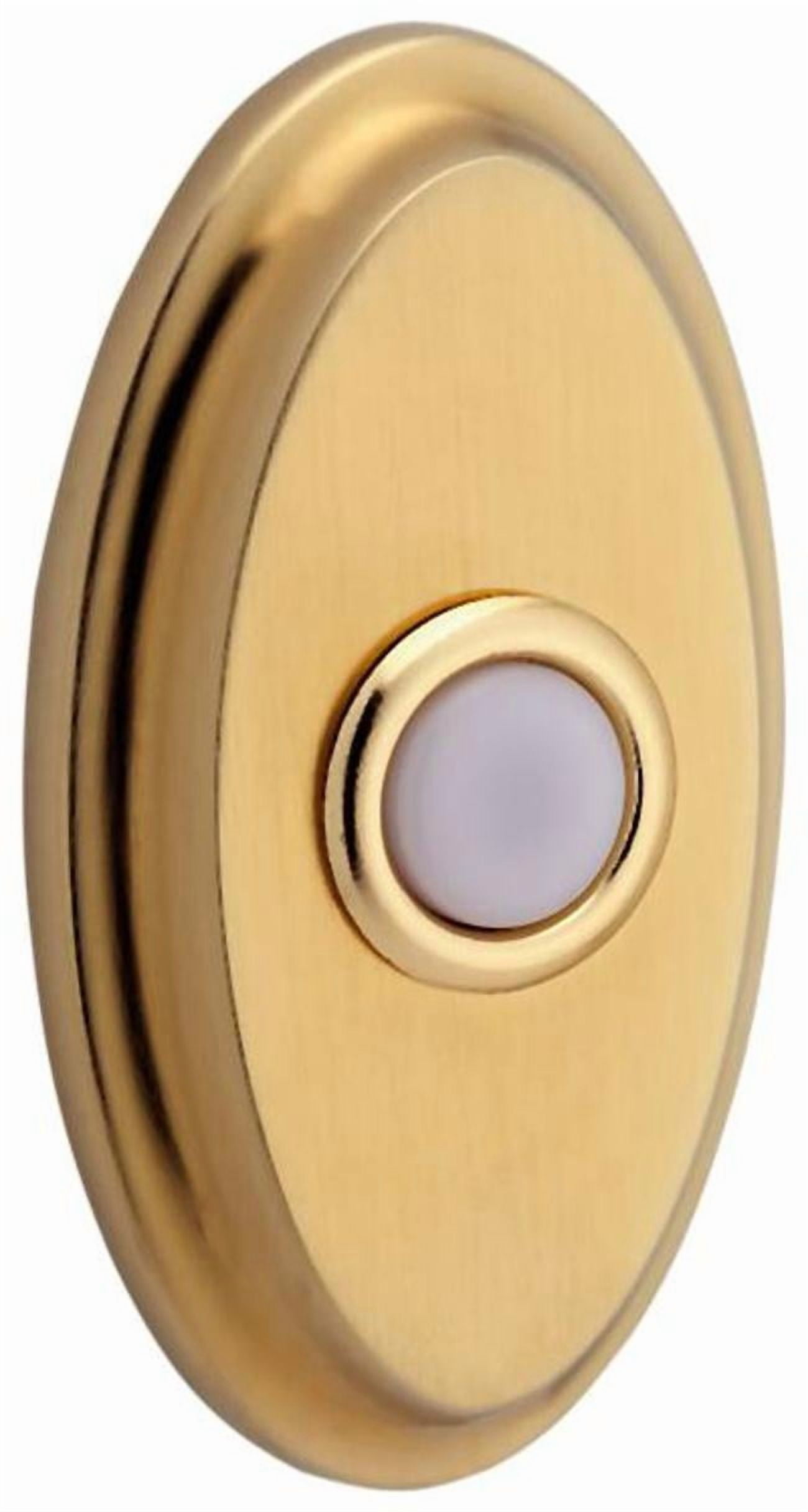 Baldwin 4861044 3" X 2" Illuminated Oval Door Bell From The Estate Collection - Brass
