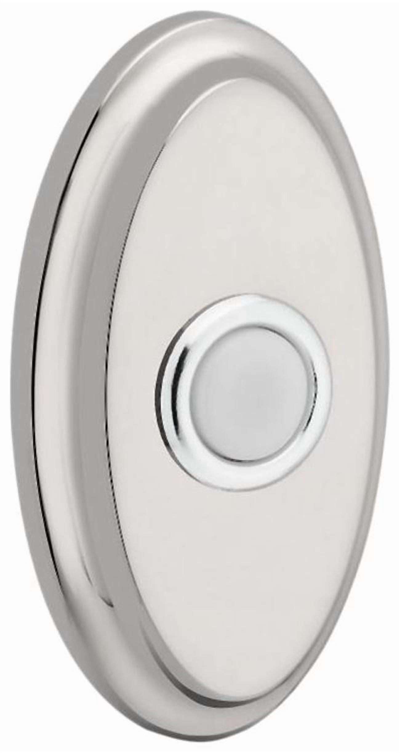 Baldwin 4861055 3" X 2" Illuminated Oval Door Bell From The Estate Collection - Nickel