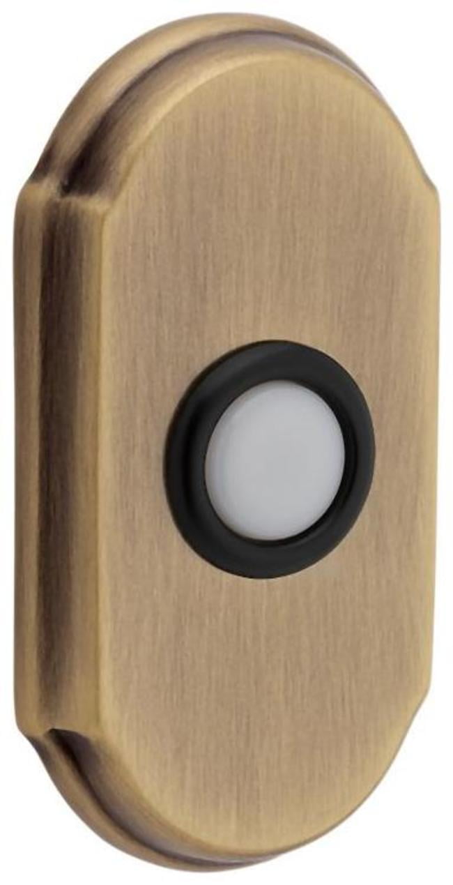 Baldwin 4862050 3" X 1-1/2" Illuminated Arch Door Bell From The Estate Collection - Black