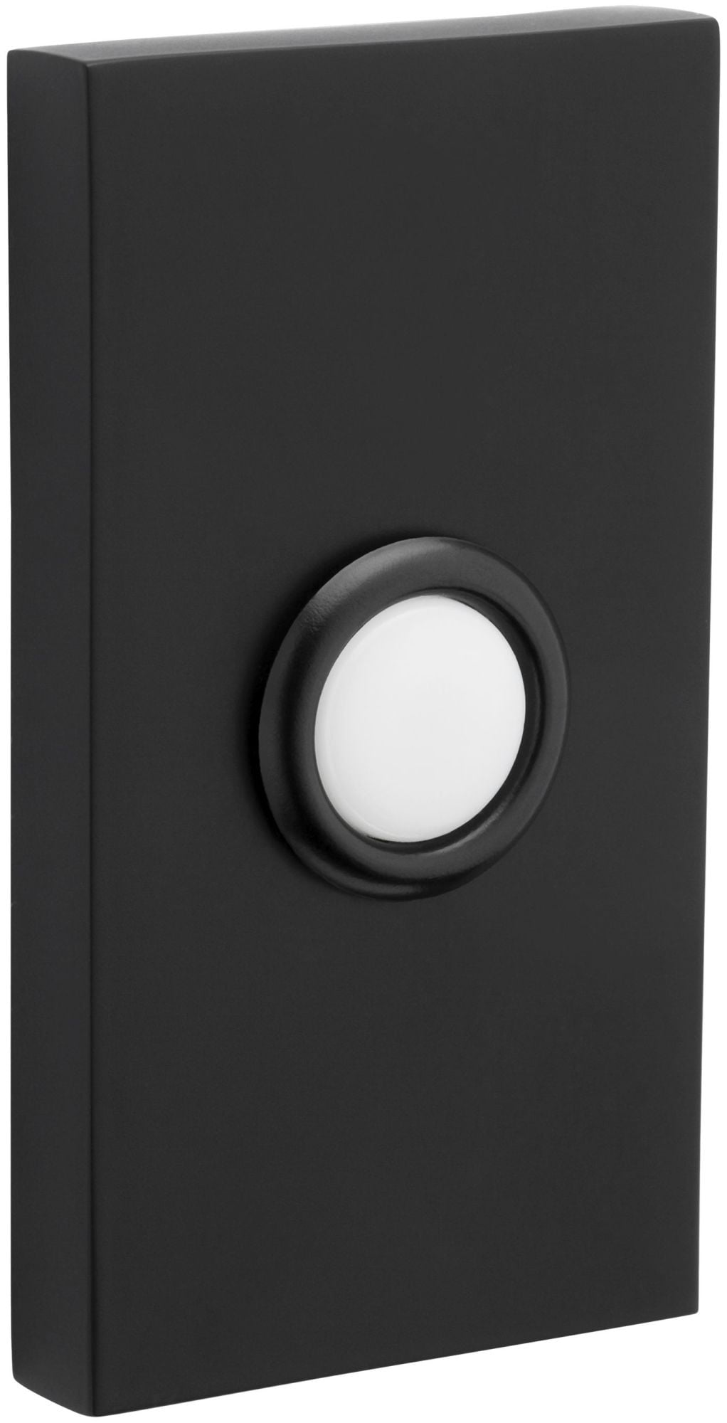 Satin Black Illuminated Rectangular Door Bell Button