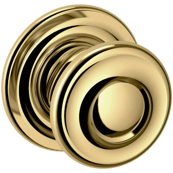 Baldwin 4902.BIN 1-1/2 Inch Diameter Cabinet Knob Backplate from The Estate Collection - Lifetime Polished Brass