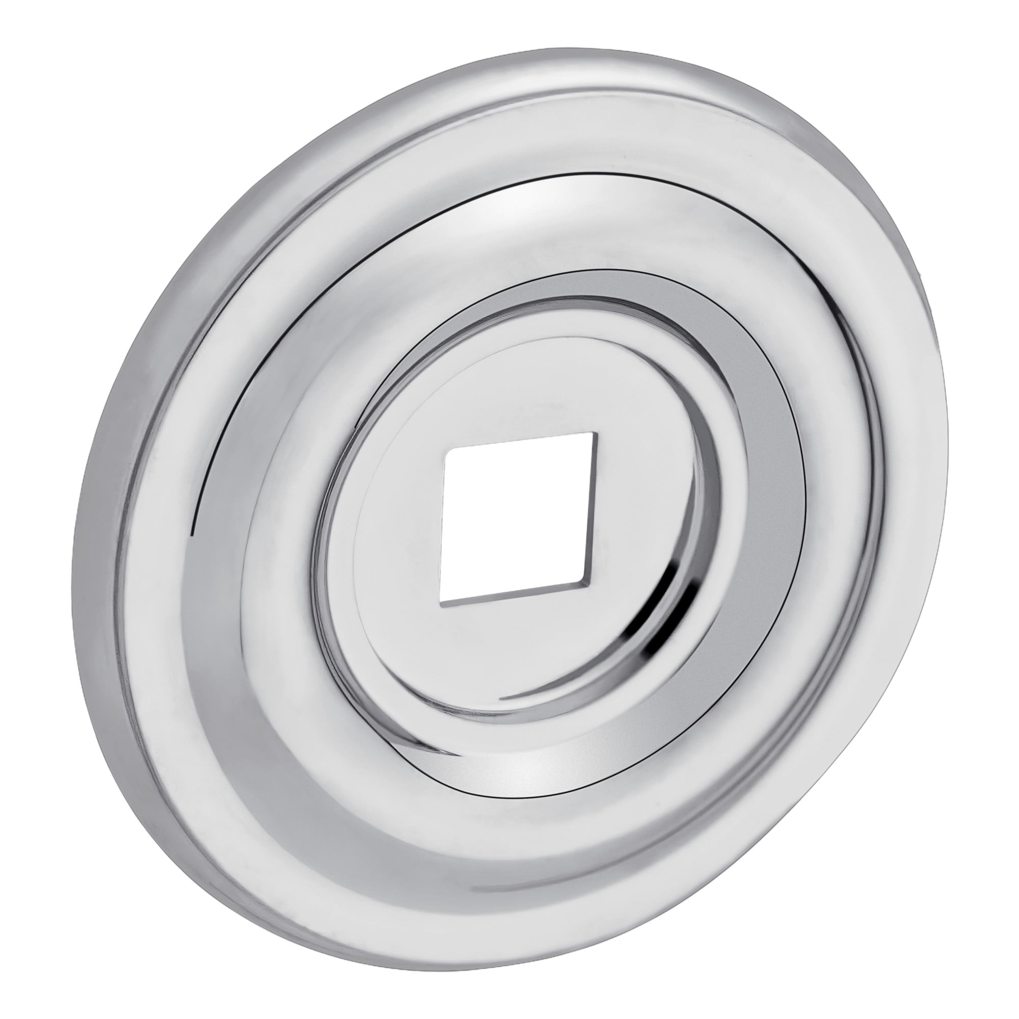 Polished Chrome Round Solid Brass Cabinet Knob Backplate