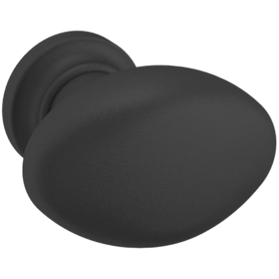 Baldwin 4910190BIN Oval 1-1/8" Oval Cabinet Knob From The Estate Collection - Black