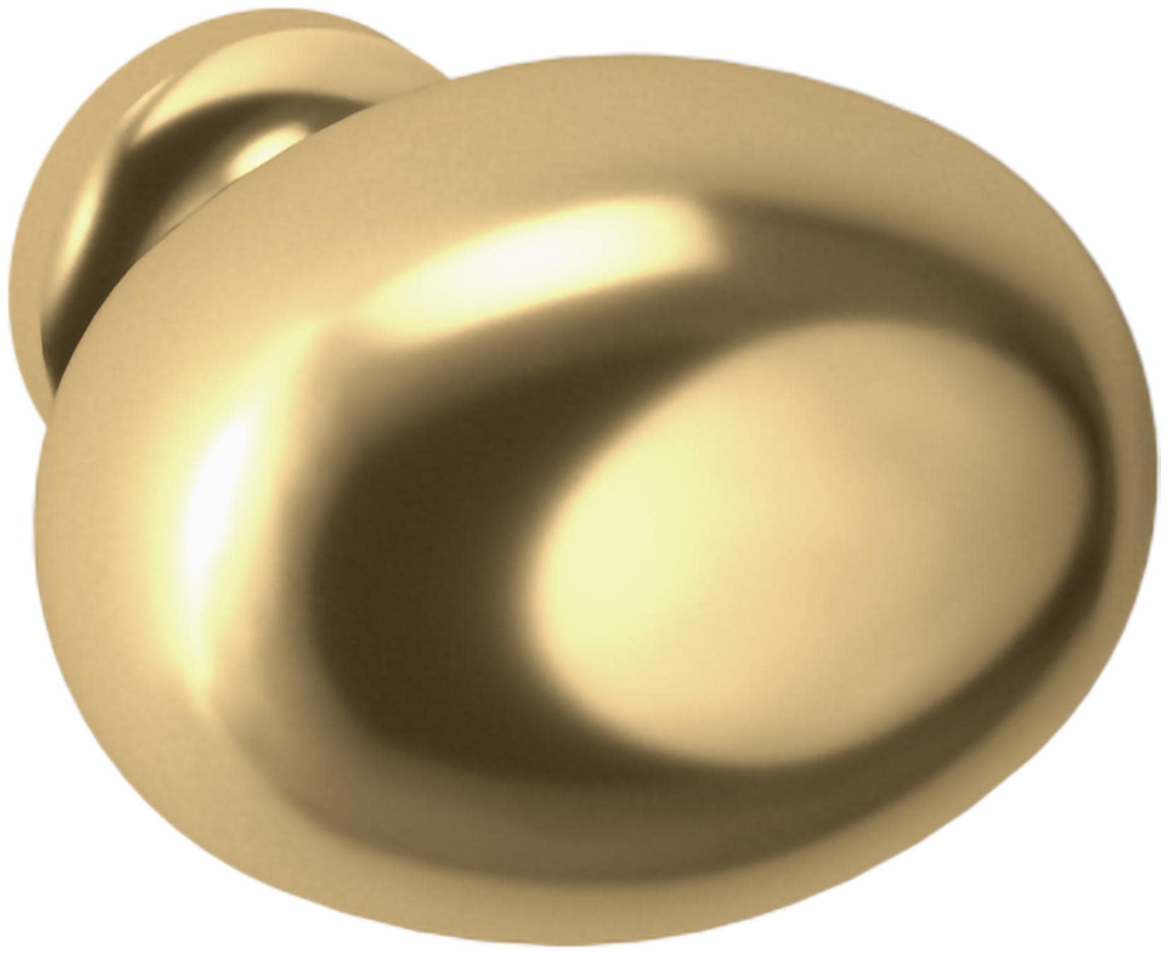 Baldwin 4913003BIN Oval 1-3/8" Oval Cabinet Knob From The Estate Collection - Brass