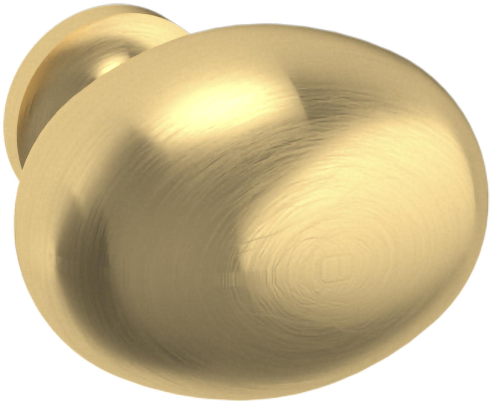 Baldwin 4913044BIN Oval 1-3/8" Oval Cabinet Knob From The Estate Collection - Brass