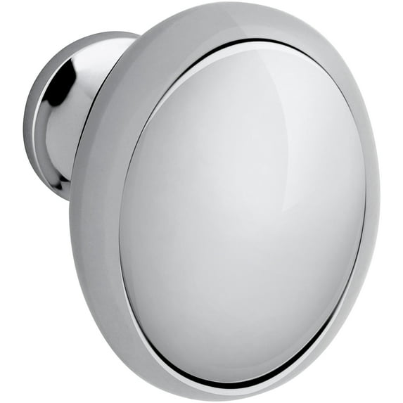 Baldwin 4913260 1.375 x 1 in. Oval Cabinet Knob, Polished Chrome