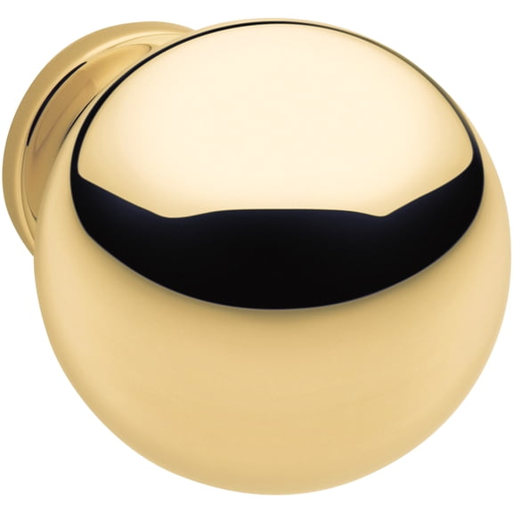 Baldwin 4960030 1 in. Round Cabinet Knob - Polished Brass