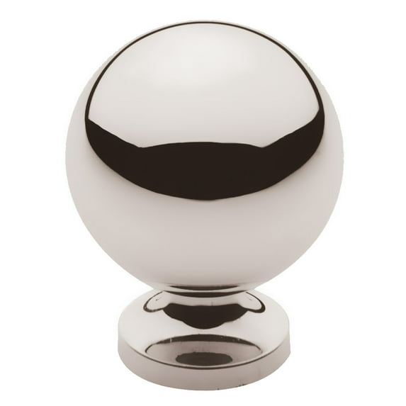 Baldwin 4960140 1 in. dia. Round Cabinet Knob, Polished Nickel