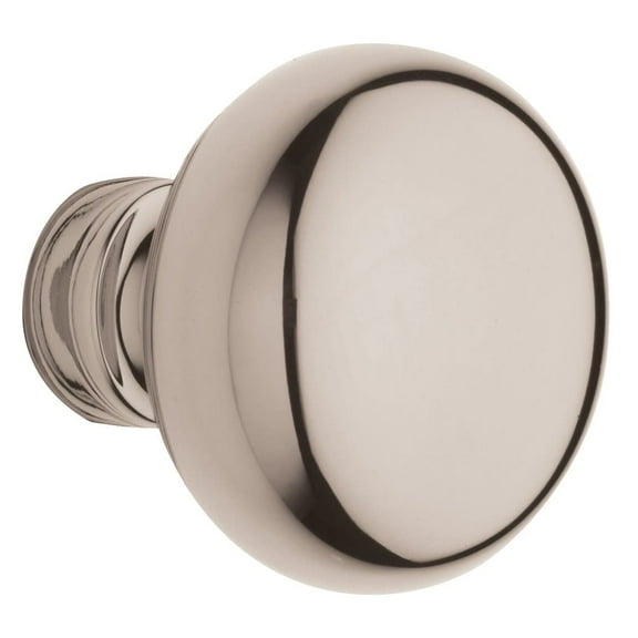 Baldwin 5030 Pair of Estate Knobs Without Rosettes, Lifetime Polished Nickel