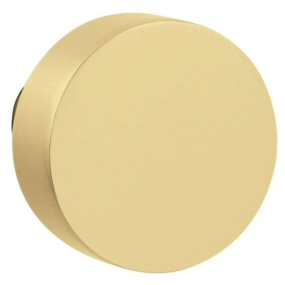 Baldwin 5055060MR Pair Of Solid Brass Estate Knobs Less Rose, Satin Brass and Brown